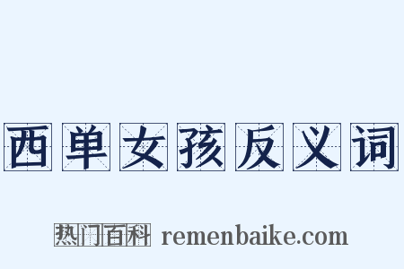 西单女孩反义词是什么意思的图片